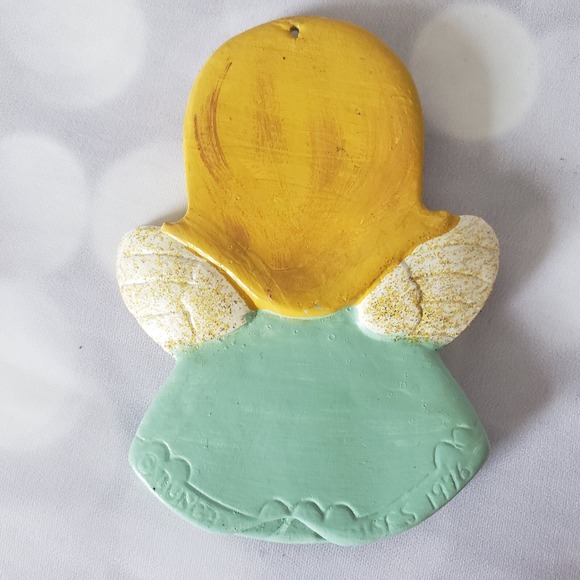 Vintage 1976 Duncan Hand Painted Angel Ornament - Picture 5 of 10